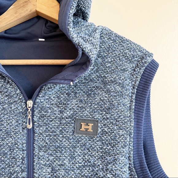 IRIE WASH Navy Full Zip Vest with Hood Size 42 - Picture 5 of 8